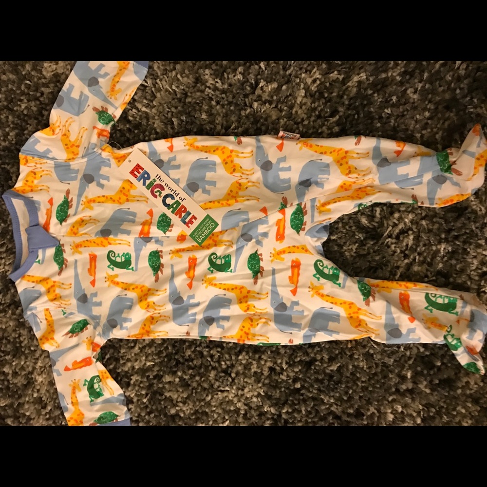 BNWT Eric Carle bamboo footie pjs